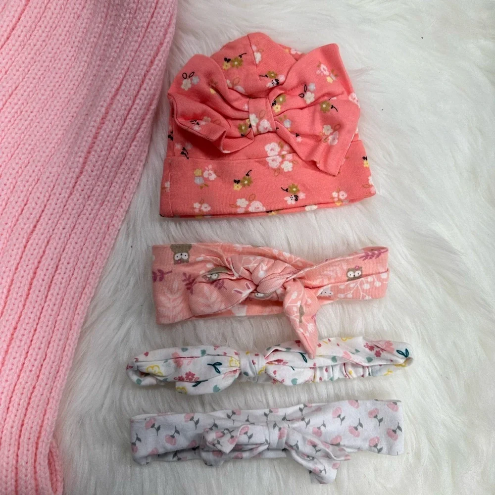 Baby girl scarf and hair accessories lot